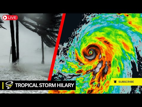 TROPICAL STORM HILARY Floods California! Storm Chaser Stream (Aug. 20, 2023)