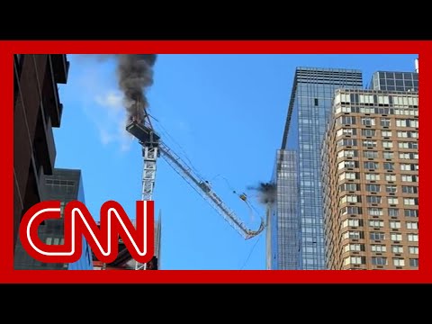 Dramatic video shows moment crane collapses onto New York street