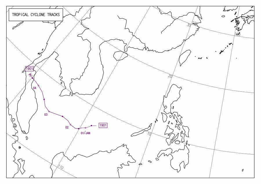 2019年 台風経路