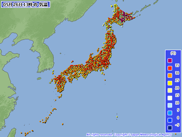 北海道最高気温