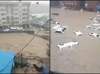 中国 中部豪雨