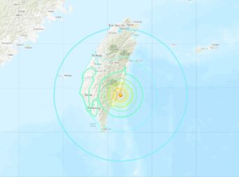 台湾でM6.6の地震