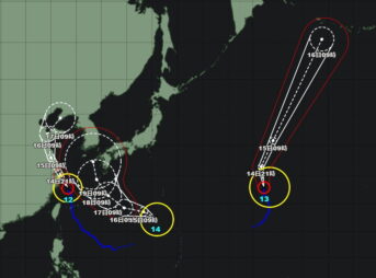 3つの台風が発生