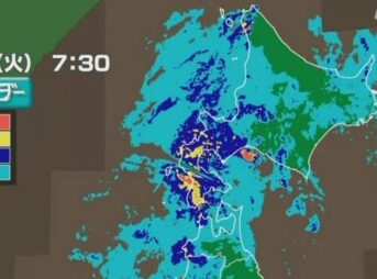 気象レーダーの切れ目