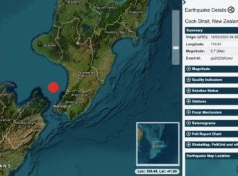 ニュージーランドでM5.7の地震