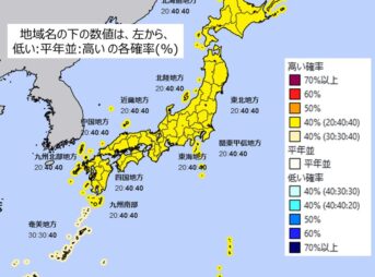 2023年夏の気温見通し