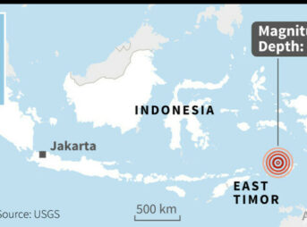 インドネシア タニンバル諸島付近でM7.6の地震