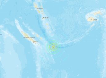 南太平洋ロイヤルティ諸島ニューカレドニア東沖でM7.4の地震