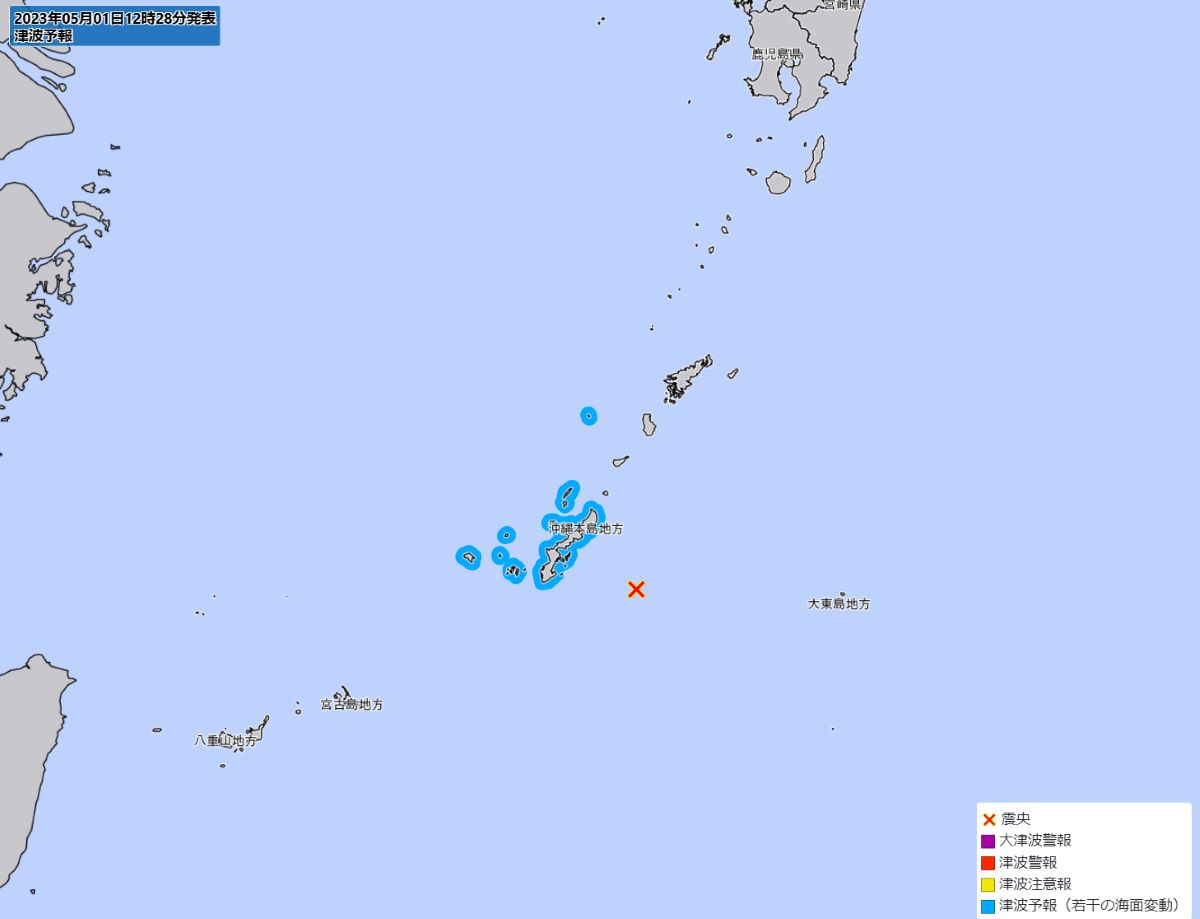 地震 沖縄 津波予報