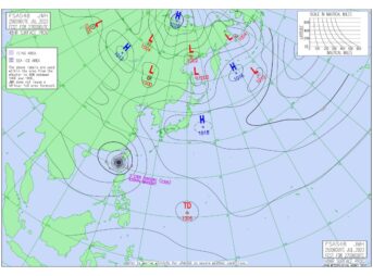 2023年7月27日09時00分予想天気図 気象庁