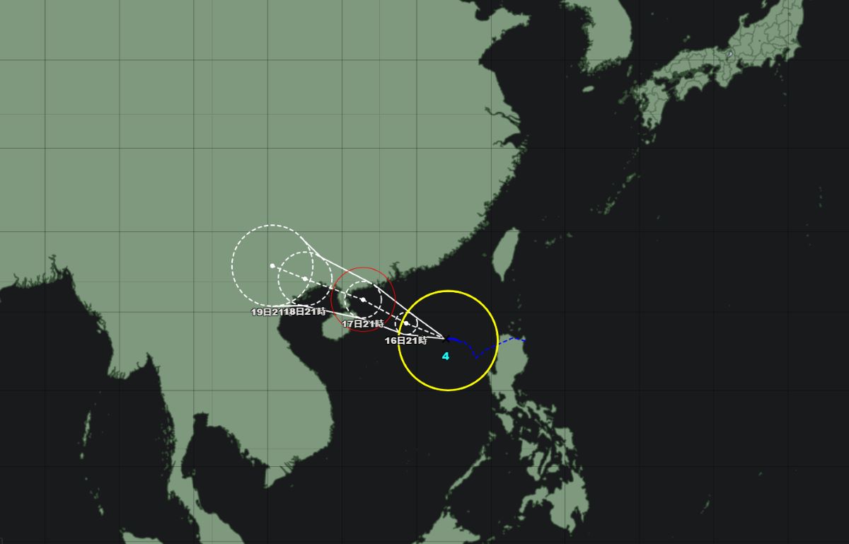 台風4号 タリム 気象庁 JTWC