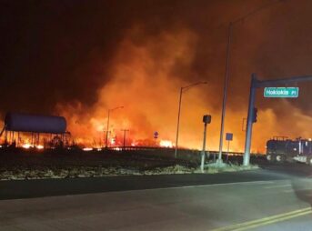 ハワイで大規模な山火事