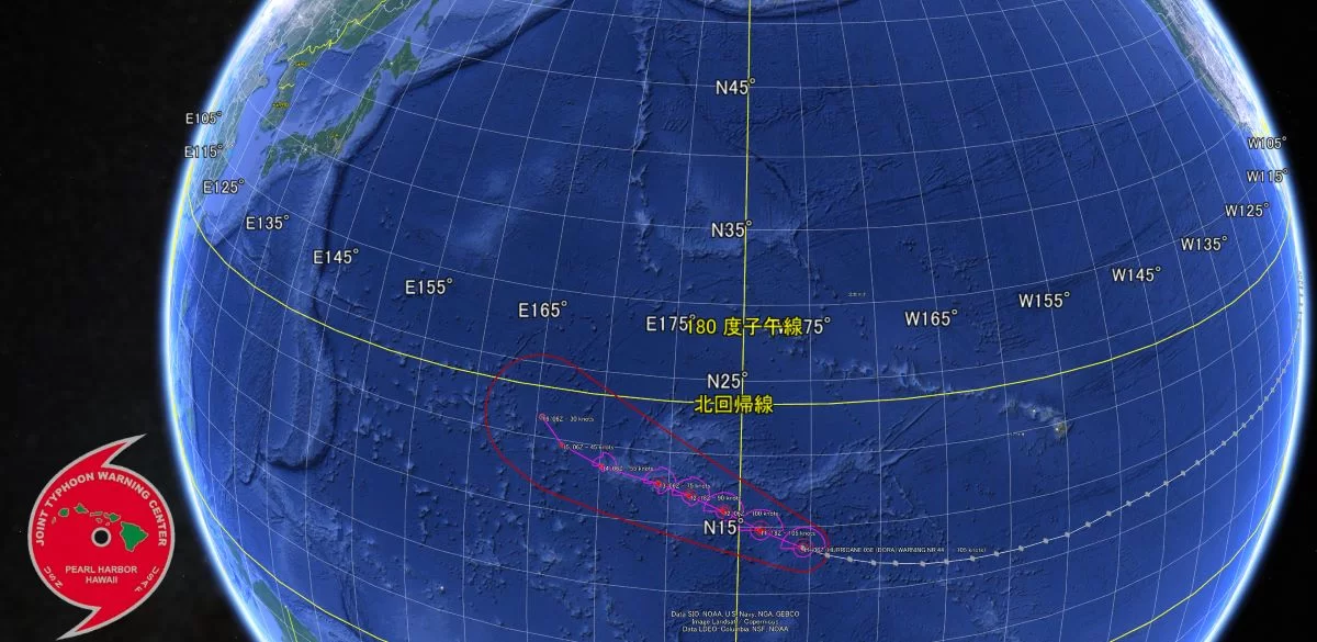 ハリケーン ドーラが5年ぶりの越境台風となり台風8号発生の可能性