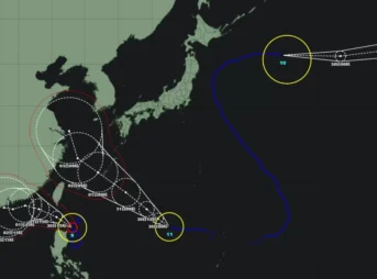 3つの台風が同時に存在 2022年9月以来｜令和5年台風9号～11号