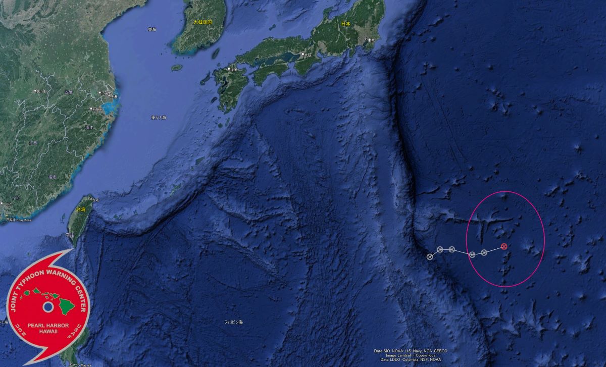 南鳥島近海 熱帯低気圧 気象庁 JTWC