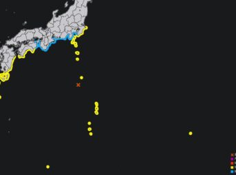 伊豆諸島鳥島近海で複数回の地震 津波注意報発表