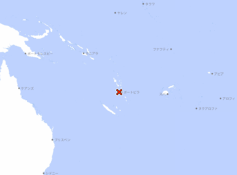 南太平洋バヌアツでM7.4の地震｜2024年12月17日10時47分JST