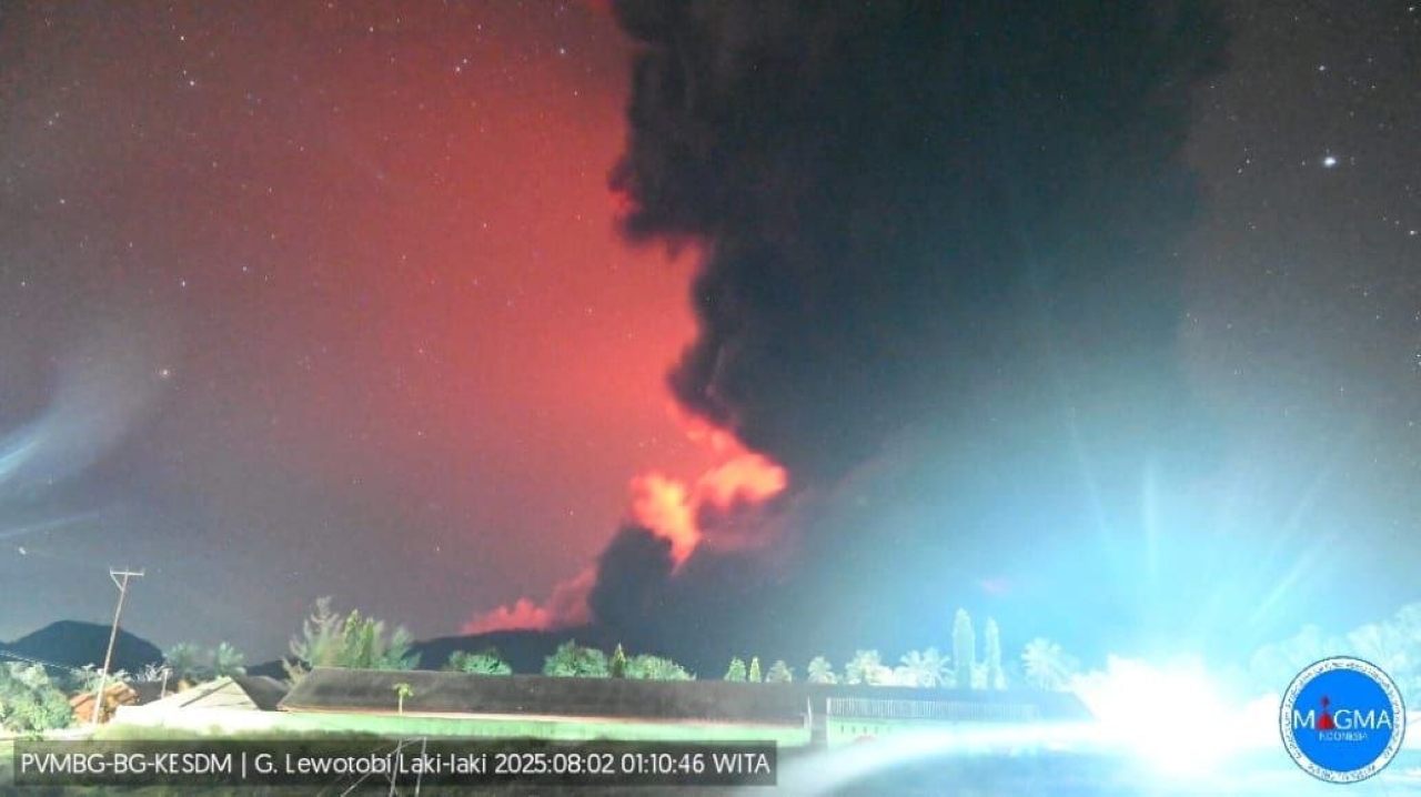 インドネシアのレウォトビ火山が大規模噴火 気象庁が津波など影響を調査｜2025年8月2日
