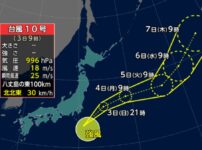 台風10号バイルー 2025年｜8月3日発生