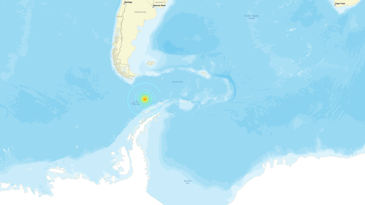 ドレーク海峡南部でM7.5の地震｜2025年8月22日