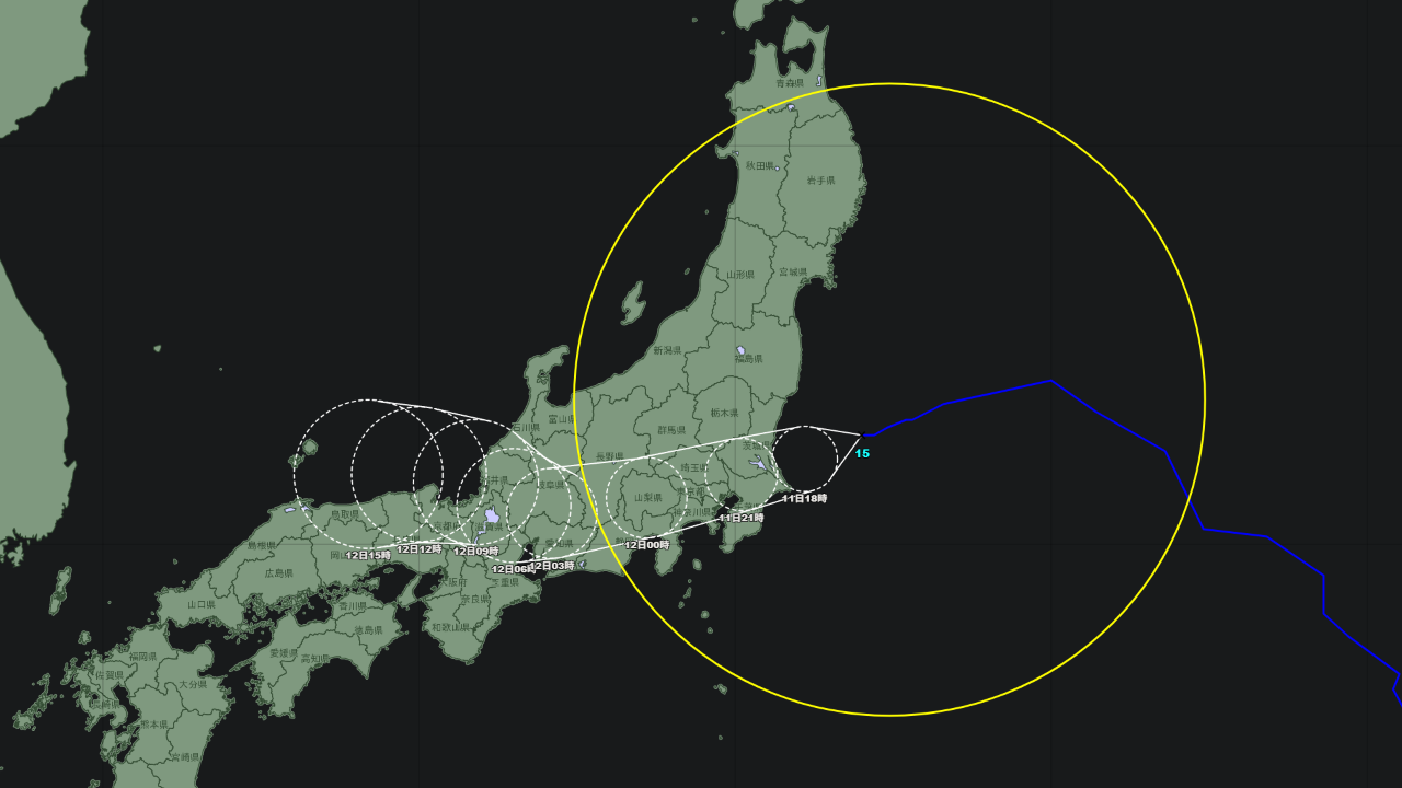 台風15号 チャンホン 2026年|8月5日発生 7 台風15号 チャンホン 2026年|8月5日発生