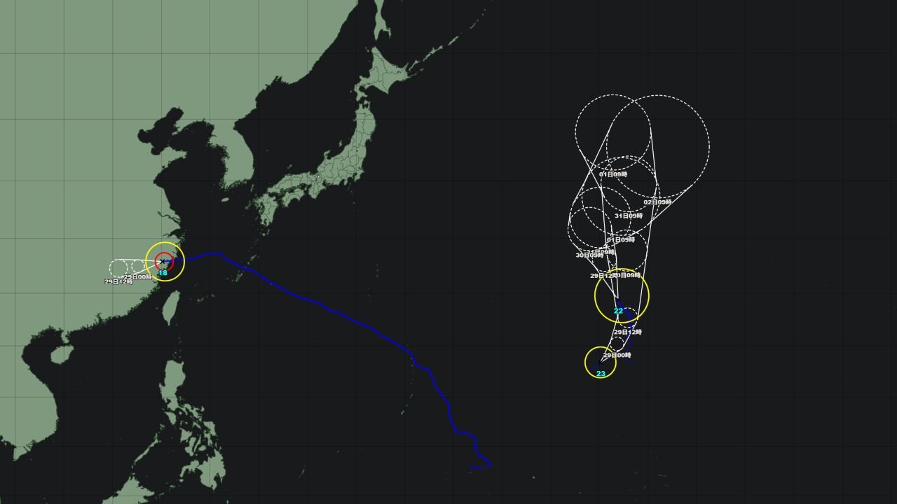 台風23号 バンラン 2026年｜8月28日発生